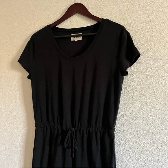 MADEWELL MWL Breeze Drawstring Black Short Sleeve Jumpsuit Size Extra Small - Picture 3 of 10